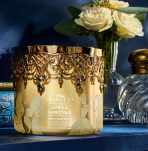 Bath & Body Works DISNEY PRINCESS Life is A Fairytale 3 Wick Candle (NEW in Box) - Picture 1 of 5