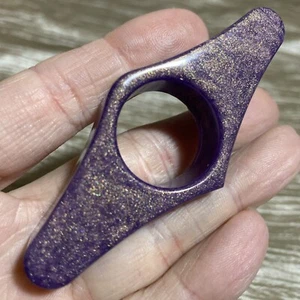 Thumb Book Page Holder Reading Resin Glitter-Purple Shimmer Sparkle - Picture 1 of 5