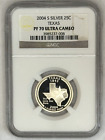 2004-S  - SILVER PROOF TEXAS STATE 25c - NGC PF70 UCAM