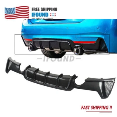 Rear Bumper Lip Diffuser Gloss Black Fit For 2014-2020 BMW 4-Series F32 F33 F36 - Image 1 of 4