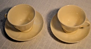 Wedgwood & Barlaston Etruria Queens Shape Cream Tea Cup Saucer England Lot of 2 - Picture 1 of 23