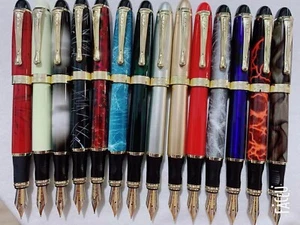 Jinhao X450 Pen 0.7mm Broad Nib 18KGP Golden Trim Fountain Pen U Pick Color - Picture 1 of 108