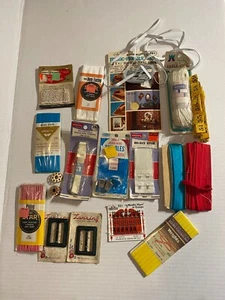 Vintage Mixed Sewing Lot Notions Bra Clasp Strap Repair Bias Tape Thimbles Mixed - Picture 1 of 9