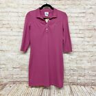 Lacoste Womens Classic Polo Shirt Dress Size 36 (S) A-Line 3/4 Sleeve Pink NWT
