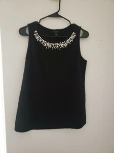 Ann Taylor Factory Shell Blouse, Black, Medium, Nwot - Picture 1 of 4