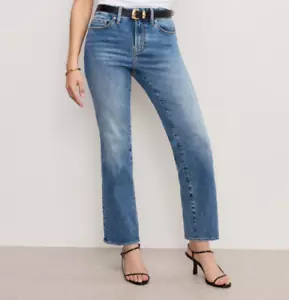 NWT Good American ALWAYS FITS GOOD PETITE STRAIGHT JEANS INDIGO316 ONESIZE 6-12 - Picture 1 of 2
