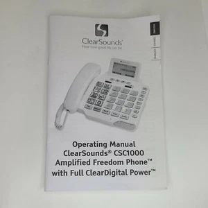 Clear Sounds CSC1000 Amplified Freedom Phone Original Replacement Manual - Picture 1 of 4