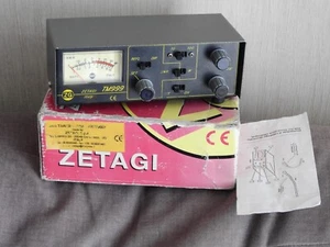 vintage zetagi tm 999 swr meter and matcher cb band 27mhz boxed with instruction - Zdjęcie 1 z 4
