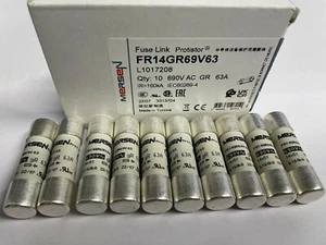 MERSEN FERRAZ SHAWMUT FR14GR69V63 63A 690V Fuse JPSF929 Qty of 1/5/10 - Picture 1 of 7