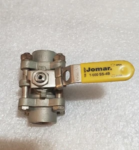 JOMAR 500-343, T-600-SS-4B, 1/2", SS BALL VALVE, 600 WOG, 3 PIECE NNB - Picture 1 of 1