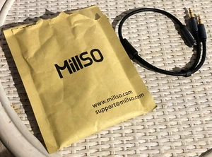 MillSO Headset Splitter CTIA 3,5 mm 2 Stecker auf 1 Buchse Headset Adapter, KOSTENLOSER VERSAND - Bild 1 von 2