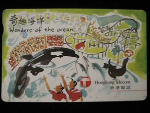 90's Hong Kong Telecom  Phone Card - Wonders of the Ocean - Picture 1 of 2