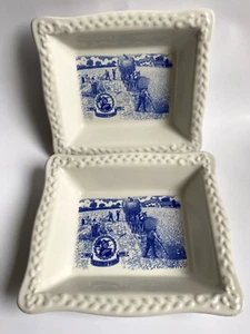 VINTAGE 1992 Commemorative Shredded Wheat Centenary Breakfast Pottery Dish x 2 - Picture 1 of 4