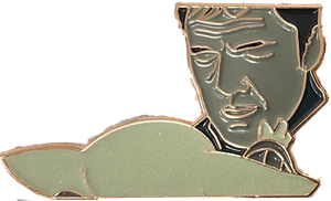 Star Wars / Mandalorian Inspired - Grogu Touching Din pin - Picture 1 of 3
