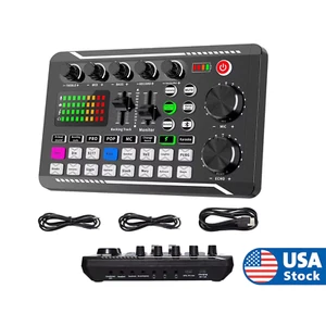 F998 Live Sound Card Audio Mixer Board Podcast Interface Streaming w/ DJ Effeccm - Picture 1 of 9