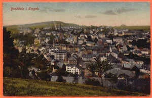 Buchholz Tschechien Stadtansicht alte Postkarte PM 1914 - Bild 1 von 3