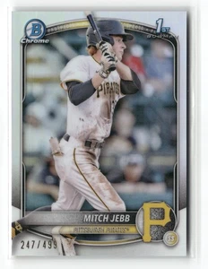 2025 Bowman #BCP-41 Mitch Jebb Chrome Prospects Refractor #/499 - Picture 1 of 2