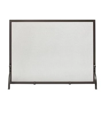 S-1154, Pantalla Chimenea Acabado Hierro Mundo Antiguo Panel Único Grande Foto 1 de 4