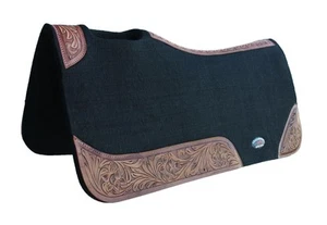 Horse SADDLE PAD Western Contoured Wool Felt Moisture Wicking Saddle Pad 39177 - Picture 1 of 48
