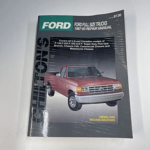 Chilton's Repair Manual #8136 1987-1993 Ford Full Size Trucks Super Duty Bronco - Bild 1 von 19