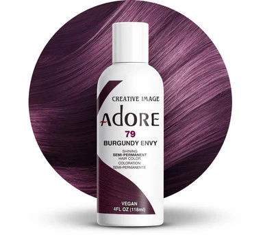 Adore Semi Permanent Hair Dye 4 Fl Oz Burgundy Envy Vegan Cruelty Free - Image 1 of 4