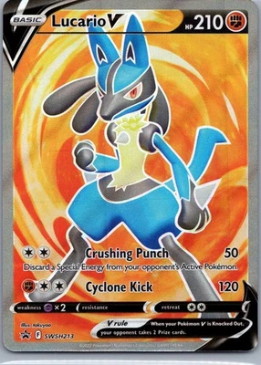 Lucario V SWSH213 SWSH: Sword & Shield Promo Cards Holo - Image 1 of 2