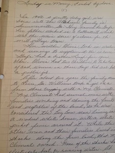 19 Page Manuscript, Memoir / Story of a poor Georgia family, Atchison, 1980s - Picture 1 of 14