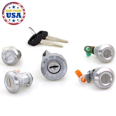 JUEGO DE CERRADURA TAPA MALETERO COMBUSTIBLE PUERTA ENCENDIDO 83-88 TOYOTA COROLLA EE80 CE80 AE80 82 Foto 1 de 4