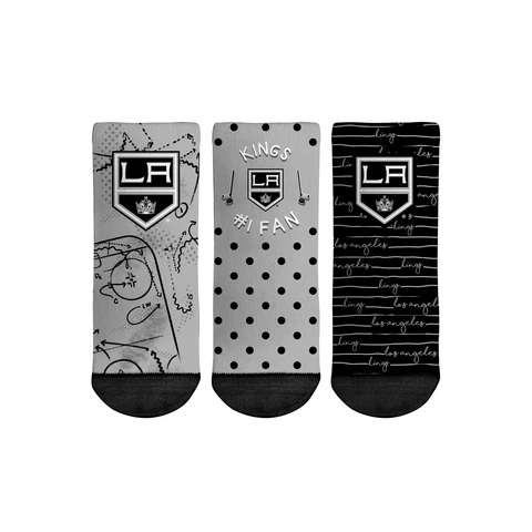 Toddler Rock Em Socks Los Angeles Kings #1 Fan 3-Pack Crew Socks Set Cover
