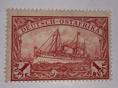 Travelstamps: Germany German East Africa Stamps 1r Kaiser’s Yacht mint OG H WMK - Image 1 of 4