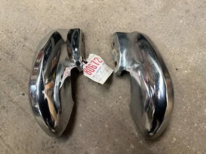 1965 Chevrolet Impala Biscayne Caprice Outer Chrome Bar OE Bumper Ends - Picture 1 of 3