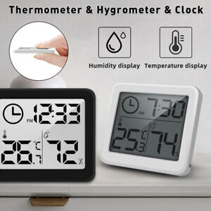 Cyfrowy termometr temperatury 3 w 1 budzik higrometr z baterią klej domowy
