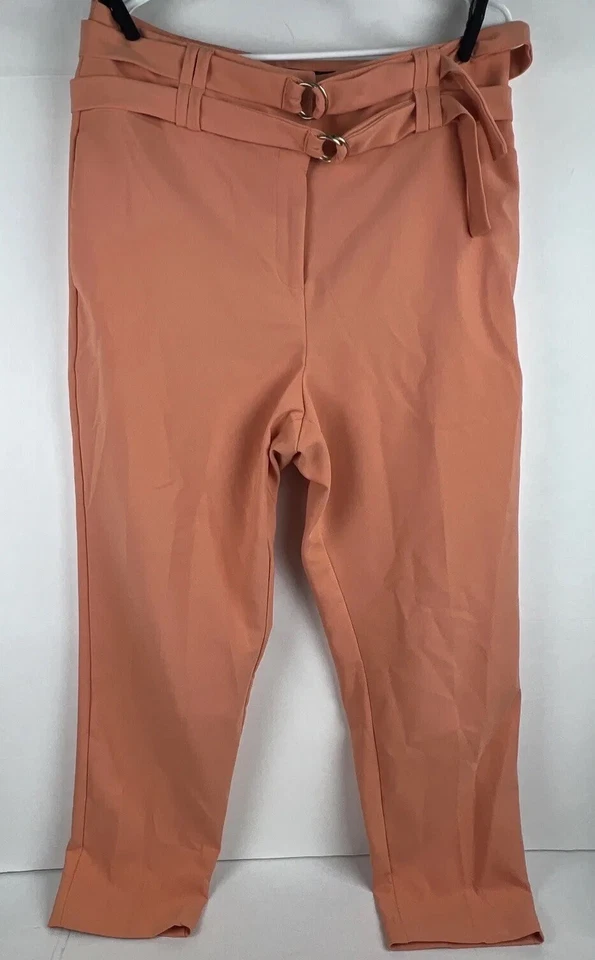 7th Avenue Design Studio New York & Company Women Coral Crop Dress Pants Size 12 - Image 1 of 4