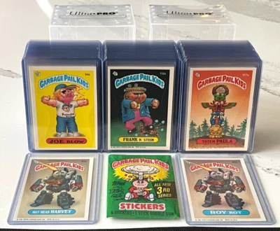 1986 Topps Garbage Pail Kids 3rd Series 3 OS3 MINT 88 Card Set in NEW TOPLOADERS - Image 1 of 4