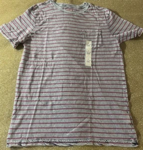 Cat & Jack Shirt Pullover L 12-14 Youth Boys Striped Short Sleeve Top - Picture 1 of 9