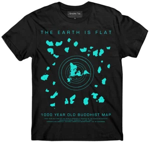 Camiseta Flat Earth, Mapa budista, Earth is flat, Firmamento, NASA miente, Hoax, NWO - Imagen 1 de 4