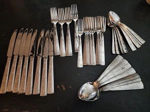 40 Pcs Sakura Debbie Mumm Snowflake Stainless Flatware 8 Place Settings - Bild 1 von 6