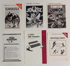 6 Lot of Atari 7800 Fighting Action Games Instructions Manual Booklets - Picture 1 of 2