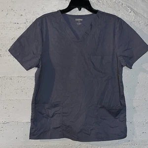 ScrubStar Premium Performance Women's Scrub Top Size Medium Gray - Picture 1 of 7