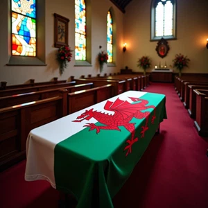 WALES SARG VORHANG 8 x 5 Fuß 240 cm x 150 cm POLYESTER FLAGGE WALISISCH CYMRU - Bild 1 von 2