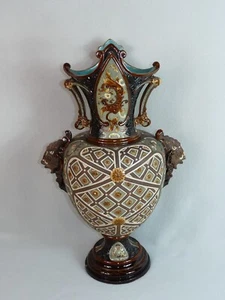 Jarrón cráter antiguo WS & S Schiller Bodenbach Bohemia accesorio de mesa Gründerzeit 1880 - Imagen 1 de 17