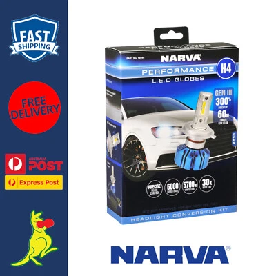 Narva H4 LED Headlight Globes Performance Kit GEN III H4 12/24V with T10 LED's - Image 1 of 4