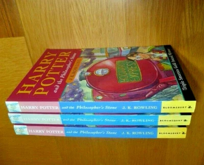 3 X Harry Potter Philosophers Stone p/b  All good reading copies clean condition - Image 1 of 3
