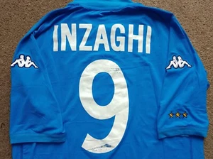 MENS RARE VINTAGE RETRO ITALY 2000 INZAGHI KAPPA HOME SHIRT MENS M MEDIUM ITALIA - Picture 1 of 5