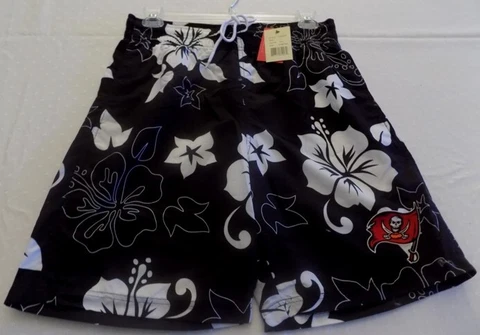 Tampa Bay Buccaneers Swim Suit Trunks Adult Large Hawaiian Style Embroidered Cover