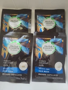 Herbal Essences bio:renew Hydrate Coconut Milk Sulfate Free Hair Masks 4 Masks - Picture 1 of 3