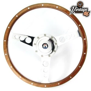 Mazda MX-5 Mk1 Miata Eunos Roadster 14" Polished Light Wood Steering Wheel Kit - Picture 1 of 4