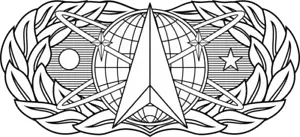Air Force Space and Missile Badge Decal - USAF Decal - USAF Veteran 5" Decal - Picture 1 of 1