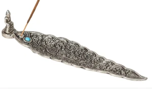 22cm Aluminium Buddha Decorative Incense Stick Burner Holder Ash Catcher Gift - Picture 1 of 2