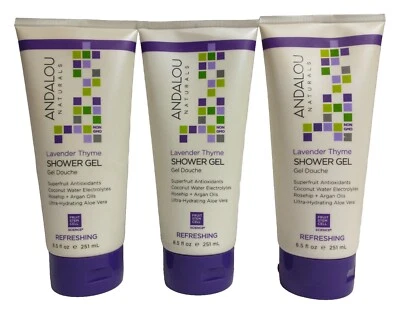 3X Andalou Naturals Shower Gel Lavender Thyme Refreshing 8 Oz. Each  - Image 1 of 4